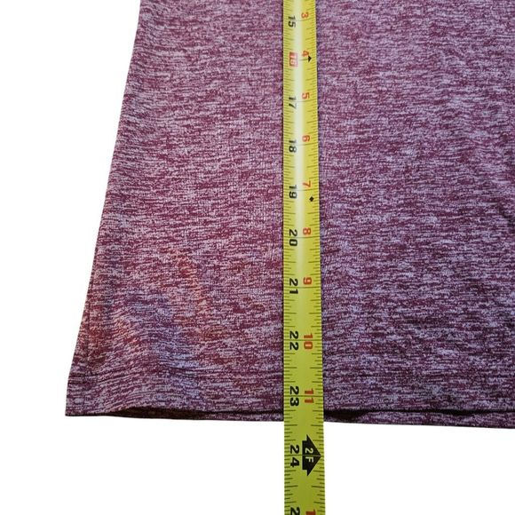 Under Armour T-Shirt Small Heathered Purple Short Sleeve V-neck Athletic T-Shirt - Picture 5 of 7